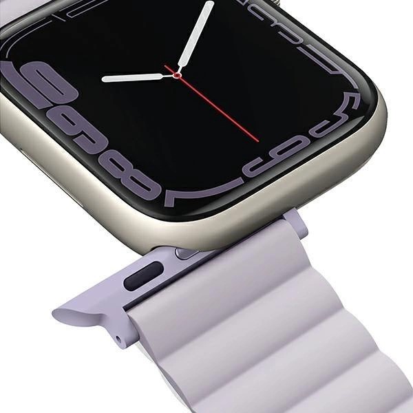 Curea Ceas Reversibila Uniq Revix Magnetica Apple Watch Seria 4/5/6/7/8/SE/SE2/Ultra Liliac- Alb - 2 | YEO